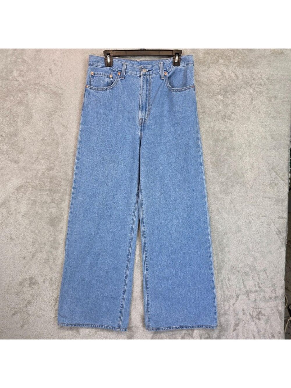 Levis Jeans Womens 30 Blue Light Wash Relaxed Wide Leg Denim Pants Cotton